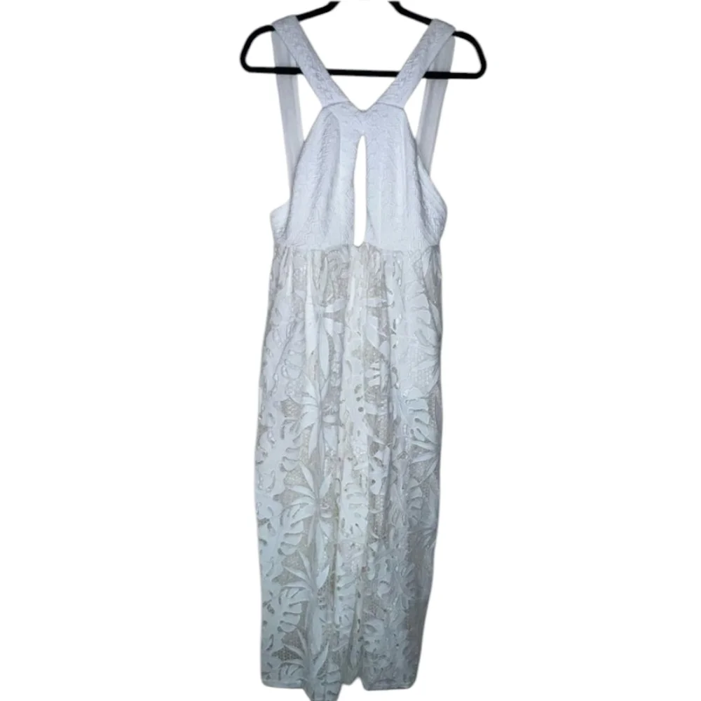 NWOT Free People FP Intimately La Vida White Crochet Cutout Lace Floral Jumpsuit - Picture 5 of 13